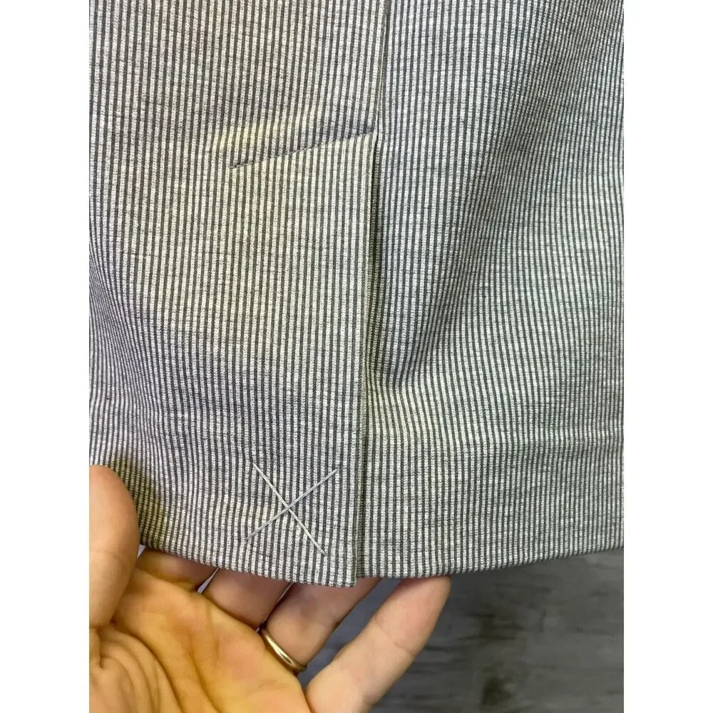 Amanda Chelsea Skirt XSP Womens‎ Small Petite Short Pencil Stretch Gray Striped